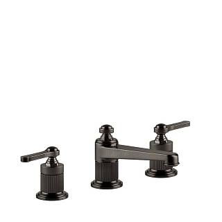 Змішувач для умивальника Gessi Venti 20 3 отвори низ. з д/к Black Metal Bruched PVD (65011707) Gessi