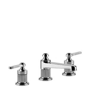 Змішувач для умивальника Gessi Venti 20 на 3 отвори,  низький Chrome (65013031) Gessi