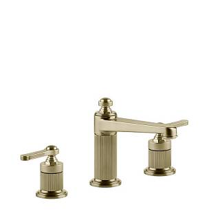 Змішувач для умивальника Gessi Venti 20 3 отвори,  середній,  з д/к Bruched Brass PVD (65012727) Gessi