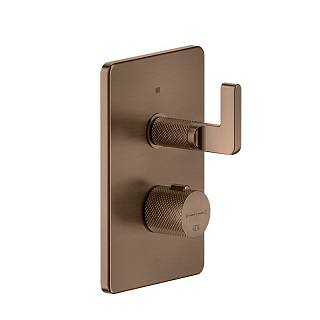 Термостат Inciso з 2 виходами,  зовнішня частина Copper Brushed PVD (58134708) Gessi