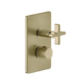 Термостат Inciso з 3 виходами,  зовнішня частина Brushed Brass PVD (58236727) Gessi