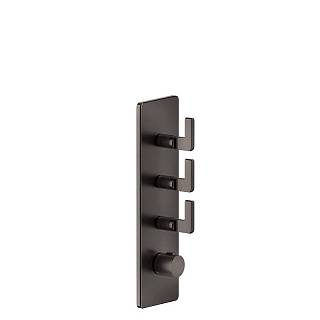 Термостат Inciso з 3 виходами,  вис. прод.,  зовн. част. Black Metal Bruched PVD (58206707) Gessi