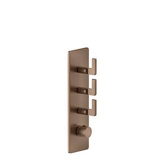 Термостат Inciso з 3 виходами,  високопродуктивний,  зовн. частина Copper Bruched PVD (58206708) Gessi