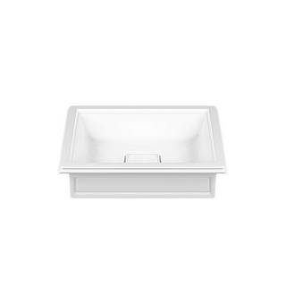 Умивальник накладний Total Look без переливу 42x56 білий (46805-516) Gessi