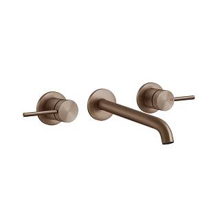 Змішувач для умивальника на 3 отвори 316 зовнішня частина Copper Brushed PVD (54094-708) Gessi