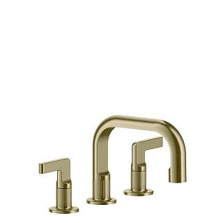 Змішувач для умивальника Inciso на 3 отвори Brushed Brass PVD (58012727) Gessi