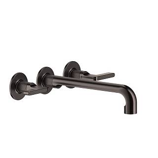 Змішувач для умивальника Inciso настінний,  довгий,  3 отвори Black Metal Brushed PVD (58092707) Gessi