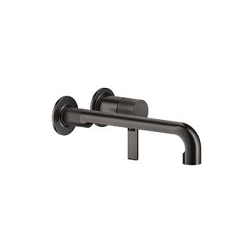 Змішувач для умивальника настінний,  довгий вилив Inciso Black Metal Brushed PVD (58089707) Gessi