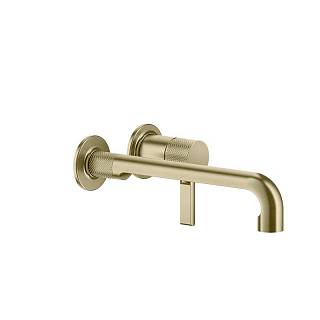 Змішувач для умивальника настінний,  довгий вилив Inciso Brushed Brass PVD (58089727) Gessi