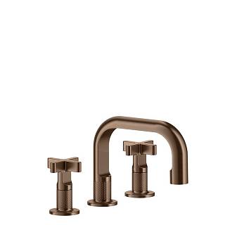 Змішувач для умивальника,  на 3 отвори Inciso Copper Brushed PVD (58112708) Gessi
