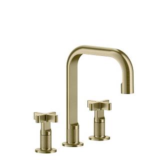Змішувач для умивальника 3 отвори,  середній,  д/к Inciso Brushed Brass PVD (58113727) Gessi
