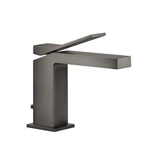 Змішувач для умивальника Rettangolo K з донним клапаном Black Metal Bruched PVD (53001707) Gessi