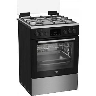Плита комбінована чорна/нержавіюча сталь FBSM62530DXMS Beko