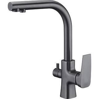 Змішувач TIVOLI grafit Gun Metal Blue Water (5901730615982)
