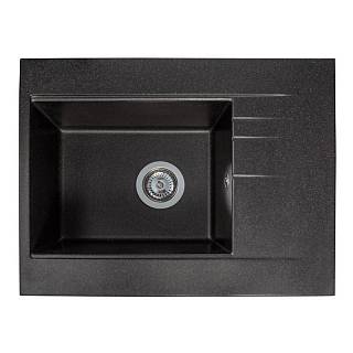 Кухонна мийка BODRUM 650 black shine mirastone Miraggio