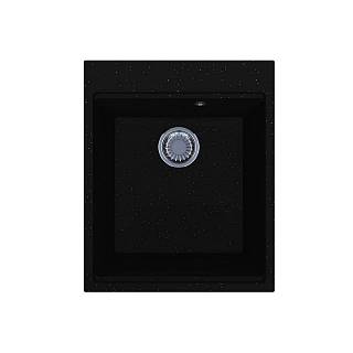 Кухонна мийка LAGOON 420 black shine mirastone Miraggio