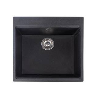 Кухонна мийка LAGOON 540 black shine mirastone Miraggio
