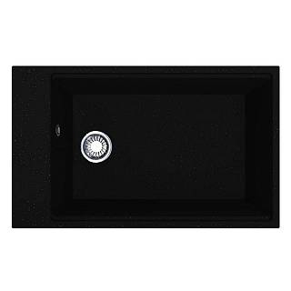 Кухонна мийка LAGOON 760 black shine mirastone Miraggio