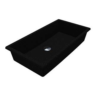 Умивальник BOGOTA 605 MIRASTONE black shine mirastone Miraggio