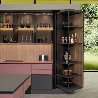 Комплект поворотной фурнитуры FurnSpin XL левый с доводчиком (9349303) Hettich