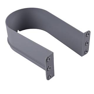 Пластиковый ограничитель для сифона W=160 L=245 H=86 R=80 серый Mesan