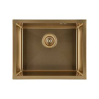 Мийка сталева Under top max STEEL S201 gold honeycomb (530*430*220mm) Granado