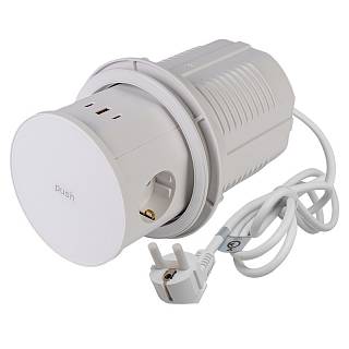 Выдвижной розеточный блок Lumine SUPERNOVA 3xрозетки,  3xUSB A+C (65W),   белый