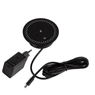 Беспроводная зарядка Lumine POWER 15W,  с адаптером,  черная NEW