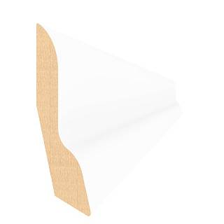 Плинтус MDF AGT SPR-5030 3072 Лакированный белый 2800х60х9 мм (уп.18 шт.)