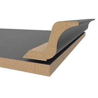 Карниз МДФ AGT MP-2445-R 726 Тёмно-серый шёлк 2800x97x30mm