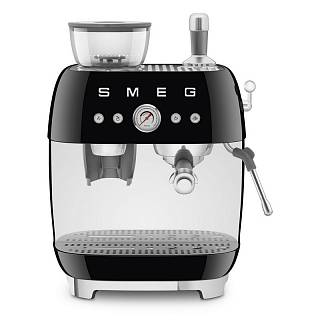 Кавоварка еспресо EGF03BLEU з вбудованою кавомолкою чорний Smeg (50'S RETRO STYLE)