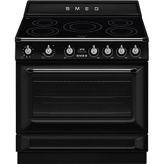 Варильний центр TR90IMBL 90 см чорний Smeg (VICTORIA)