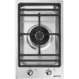 Газова варильна поверхня PGF31G2 нержавіюча сталь серія "Domino" 31 см Smeg (CLASSICA)