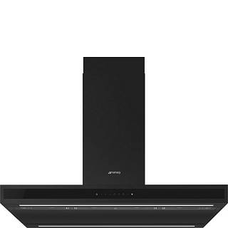 Витяжка острівна KLTI9L4MB 90 см чорний матовий Smeg (UNIVERSAL)