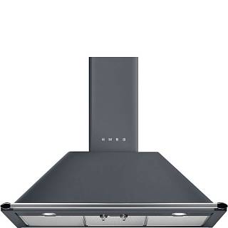 Витяжка пристінна KT90GRE 90 см,  сірий Smeg (VICTORIA)