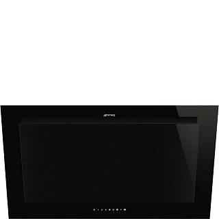 Витяжка пристінна KV194B3 90 см,  AutoVent 2.0,  чорний Smeg (LINEA)