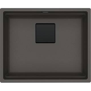 Мийка граніт KNG PRO 110-52 сірий сланець з чорною арматурою (Franke (125.0750.489)