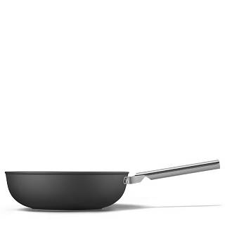 Сковорідка WOK WOF3002BLM 30 см,  керамічне покриття,  чорний матовий Smeg (50'S RETRO STYLE)