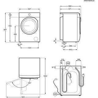 Пральна машина EW8F5492SQU 9кг,  1400,  A,  60см,  пара,  інвертор,  universaldose,  білий Electrolux