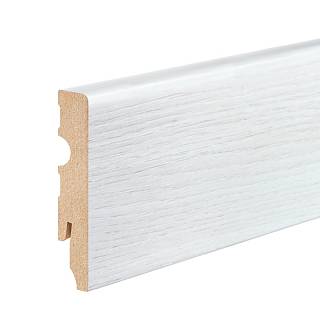 Плінтус Cezar МДФ 349 Білий сніг 80x13x2200 мм