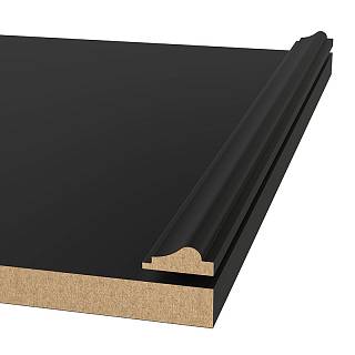 Декоративный профиль (молдинг) МДФ AGT MP-1100 723 Черный шелк Soft Touch 2800х30х12мм