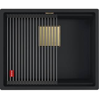 Мийка з сифоном граніт KNG 110-52 Gold Edition чорний матовий (мпс) Franke  (125.0755.503)