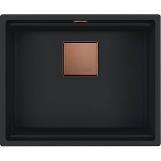 Мийка з сифоном граніт KNG 110-52 Copper Editionn чорний матовий (мпс) Franke (125.0755.504)
