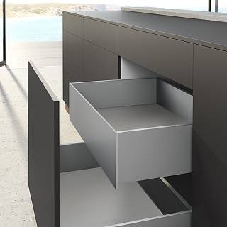 Комплект внутреннего ящика AvanTech YOU Q L=500 H=187 ШК=1200 серебро Hettich