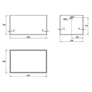 Коробочка для овочів W=200 L=450 H=159 (КR 159.200.450) Біла