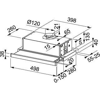 Витяжка FTC 532L GR / XS нерж. 500мм. Franke (315.0547.794)