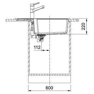 Мойка с сифоном гранит UBG 611-78 XL белый Franke (114.0574.981)