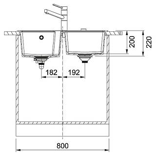 Мойка с сифоном гранит UBG 620-78 оникс Franke (114.0701.790)