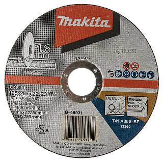 Відрізний диск по металу і нержавійці плоский 125 мм (B-46931) Makita