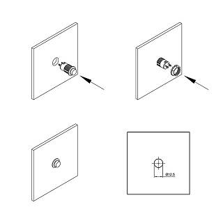 Выключатель кнопочный с фиксацией 220V/12V,  1, 5А/3А,  белый